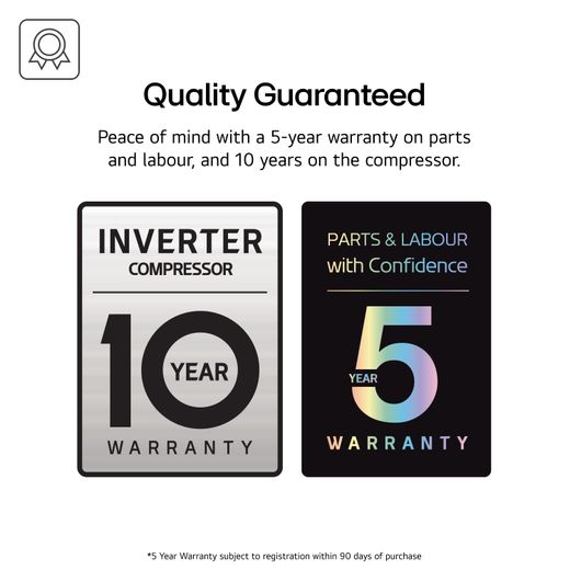 LG InstaView™ American Fridge Freezer - Essence Black Steel - Warranty